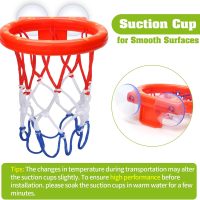 Bath Toys - Bathtub Basketball Hoop for Kids Toddlers - Bath Toys Shower Toys for Kids Ages 4-8,Suction Cup Basketball Hoop & 3 No Hole Balls Set for Boys Girls - Image 2