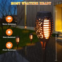 10Pack Solar Lights Outdoor, Solar Torch Lights Outdoor Flickering Flame for Halloween Decorations, Waterproof Garden Light Solar Powered , Torches Flame Light for Outside Halloween Decor Yard Garden - Image 5