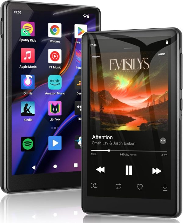 RUIZU 83GB Android MP3 Player with Bluetooth and WiFi, 4.5" IPS Touchscreen Music Player with Spotify, Pandora, Amazon Music, Parental Control MP4 MP3 Player for Kids with Libby, Audible, Up to 1TB