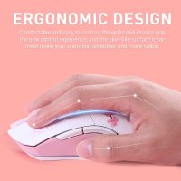 DAREU Sakura Pink Wireless Gaming Mouse with Charging Dock Rechargeable RGB,12K DPI,6 Programmable Buttons High-Precision Sensor [300IPS] [1000Hz] for PC Notebook Mac - Image 5