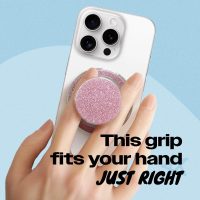 Bling Bling Glitter Phone Grip & Stand - Elegant Magsafe Compatible Phone Holder for Secure Grip and Hands-Free Viewing (Pink) - Image 2