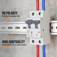 50Amps Solar Circuit Breaker 2P 550VDC Miniature Circuit Breaker Solar DIN Rail Mount Thermal Magnetic Trip Solar PV Isolator Solar Panel for Photovoltaic Systems - Image 5