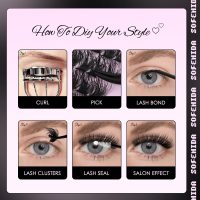 Lash Clusters Kit 80D Fluffy Lash Clusters Kit 10-18mm Volume Eyelash Clusters D Curl Cluster Eyelash Extensions 3D Wispy Lashes Clusters DIY Lash Extension Kit(80D-10-18MIX Thick Kit) - Image 7
