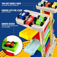 Montessori Toys for 2 3 Year Old Boys Toddlers, Car Ramp Toys with 6 Cars & Race Tracks, Garages and Parking Lots, Ramp Racer Toy Gift for Boys Girls Age 18 Months and Up, Multicolor - Image 2