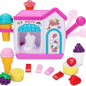 AugToy Bath Toys for Toddlers 3-5 Years, Ice Cream Foam Maker Bath Toys for Kids Ages 4-8, Bubble Pretend Cake Play Set Bathtub Toys Age 3 4 5 Year Old Girls Boys Holiday Birthday Gifts Idea