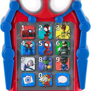 eKids Spidey and His Amazing Friends Toy Phone for Toddler with Built-in Preschool Learning Games, Educational Toys for Activities and Pretend Play, for Fans of Spiderman Gifts