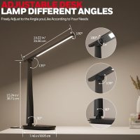 Honeywell Desk Lamp for Home Office, Dimmable LED Desk Light with USB A+C Dual Charging, 4 Modes Brightness Touch Lamp with Timer, Eye Caring Foldable Reading Light, Table Lamp for Study Nightstand - Image 5