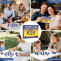 Magnet Game with String, Magnetic Chess Game for Family & Party & Travel & Camping - Puzzle Strategy Games, 2 Player Games for Kids & Adults - Image 6