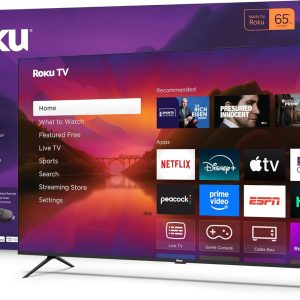 Roku Smart TV 2025 – 65-Inch Plus Series, Mini-LED TV – RokuTV with Enhanced Voice Remote – Flat Screen 4K QLED Television with Dolby Vision & Wi-Fi for Streaming Live Local News, Sports