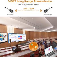EPISTOLARY Wireless HDMI Transmitter and Receiver, HDMI Extender 50M/165FT Long Range,Plug and Play, Support 2.4/5GHz for Streaming Video/Audio to TV/Monitor/Projector from PC/Camera/Laptop(Black) - Image 6