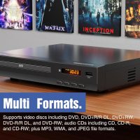 FlexaPlay Region-Free HDMI DVD Player for TV – 1080p Upscaling, USB Port, DVD/CD/MP3 Multi-Format Playback – Ultra-Compact Mini Design, Includes HDMI/RCA Cables, Remote Control - Image 4