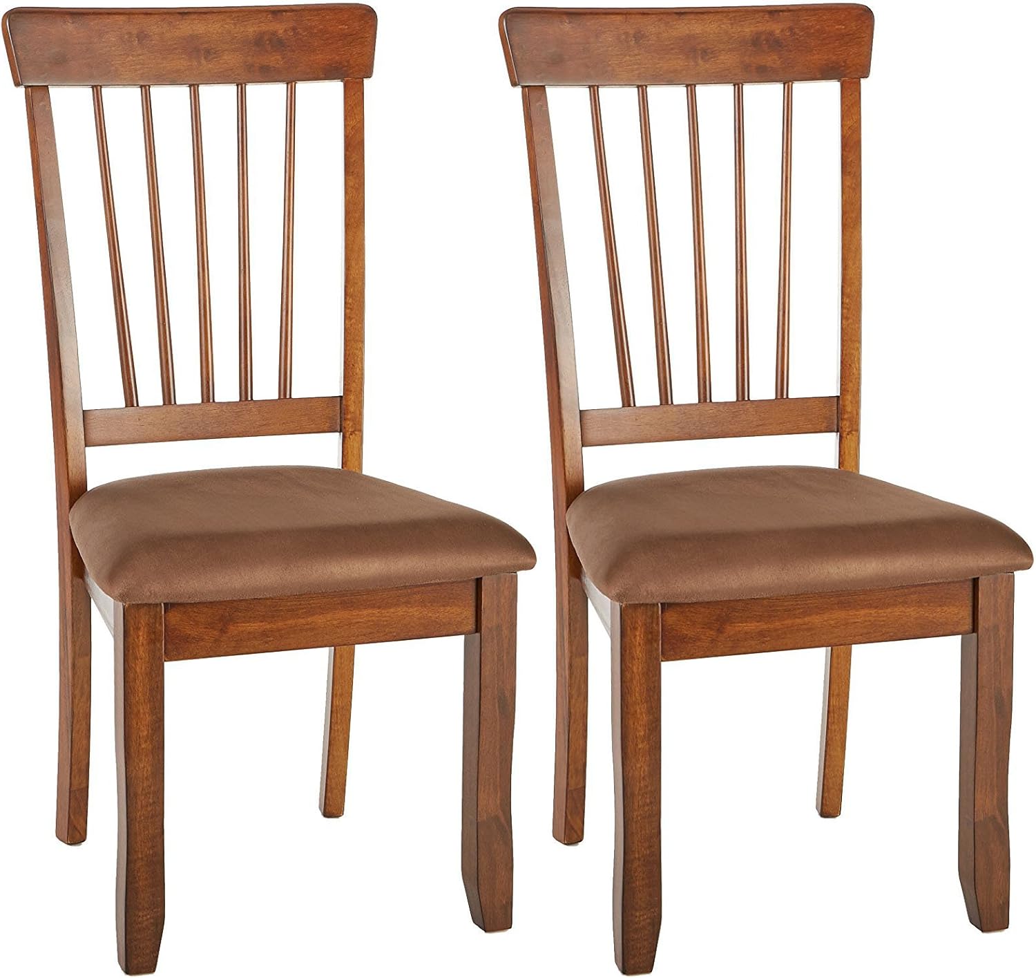 Signature Design by Ashley D199-01 Berringer 18″ Rustic Dining Chair with Cushions, 2 Count, Light Brown