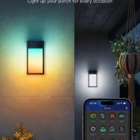 Govee Outdoor Wall Light, 1500LM Smart RGBIC Porch Lights Outdoor with 45 Scene Modes, IP65 Waterproof for Outdoor Decor, DIY Lighting Effects, Works with Alexa, Google Assistant and Matter, 2 Pack - Image 5