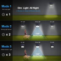 Solar Lights Outdoor [6Pack/3Modes], Solar Security Lights Solar Motion Sensor Lights Waterproof Outdoor Lights for Garden Fence Patio Garage - Image 3