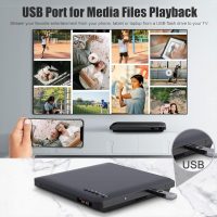 Ultra Slim DVD Player, Thin HDMI AV DVD Players for TV, 0.6 Inch Design with Region Free & Colourful HD Pixels, Supports USB Playback, NTSC/PAL DVD Player with HDMI & RCA Cables, Remote Control. - Image 7