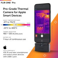 FLIR ONE Pro - Thermal Imaging Camera for iOS Smartphones (iPhone 15 and Newer w/USB-C), 320x240 Super Resolution (160x120 Native IR) - Image 2