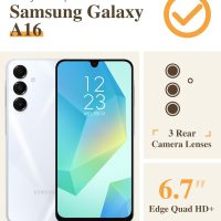 GVIEWIN for Samsung Galaxy A16 5G Case, [Screen & Camera Lens Protector] [Military-Grade Protective] Women Clear Floral Not Yellowing Shockproof Bumper Phone Case for Galaxy A16, Floratopia/Colorful - Image 2