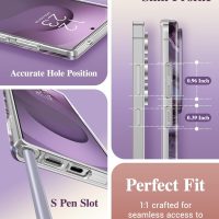 GVIEWIN for Samsung Galaxy S25 Ultra Case with Slide Camera Cover, [Screen Protector] [Shockproof Military Grade Drop Protection] Marble Slim Fit Hard PC Phone Cover S25 Ultra 6.9" 2025 (Quicksand) - Image 6