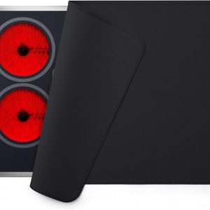 FLASLD Fireproof and Waterproof Stove Top Covers, 21×29.5 inch Electric Stove Cover Mat, Glass Top Stove Cover - Ceramic Glass Cooktop Protector - Flat Top Oven Cover, Black Without Logo