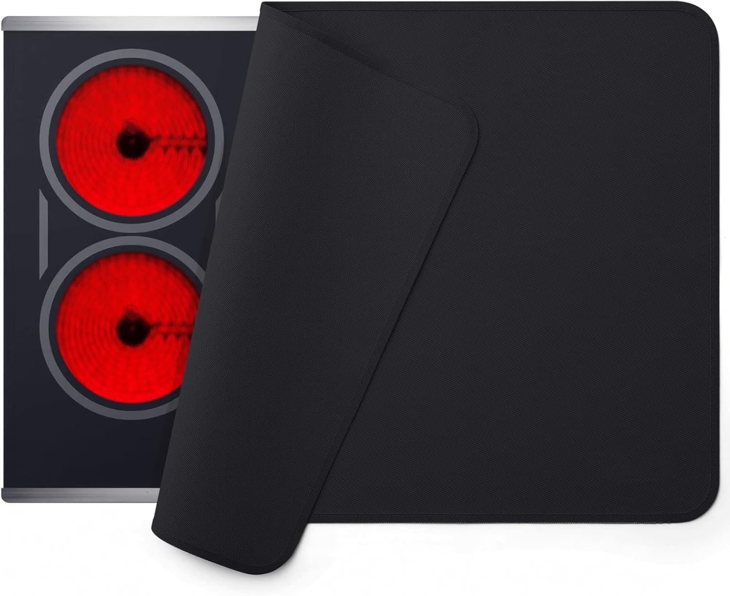 FLASLD Fireproof and Waterproof Stove Top Covers, 21×29.5 inch Electric Stove Cover Mat, Glass Top Stove Cover – Ceramic Glass Cooktop Protector – Flat Top Oven Cover, Black Without Logo