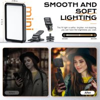 Rechargeable Soft Selfie Light for Phone, Camera, Laptop, 4-14H Battery Portable LED Light for Pictures, Phone Light Clip for Selfie, Vlog, TikTok, Makeup, Video Conference Black - Image 5