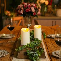 Homemory 6"x3" Outdoor Waterproof Flameless Candles, LED Candles, Battery Operated Candles with Remote and Timers, Electric Fake Plastic Pillar Candles, Ivory White, Set of 2 - Image 3