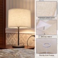 Beige Lamp Shade, Large Drum Lampshade 13''Top X 13'' Bottom X 10'' High, Replacement Lamp Shade Natural Linen Hand Crafted for Table Lamps Floor Lamps Chandelier Lamp, Easy Assembly Required - Image 5