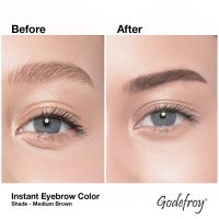 Godefroy Fast Acting Temporary Instant Brow Color, 3 Applications Per Package, Salon Quality Results, Medium Brown - Image 2