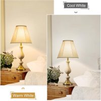 Bell Lamp Shades Set of 2, 6"Top x 13"Bottom x 10"High, Beige Shade Replacement for Table Lamps, Floor Lamps, Fabric Natural Linen Hand Crafted(Spider Fitter), Harp Holders Included, Assembly Required - Image 5