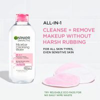 Garnier Micellar Water, Hydrating Facial Cleanser & Makeup Remover, Suitable for Sensitive Skin, Vegan, Cruelty Free, 13.5 Fl Oz (400mL), 1 Count - Image 3