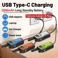 Walkie Talkies Long Range For Adults,Rechargeable 22 FRS NOAA Family Walky Talky 2 Way Radio Walkie Talkies With Earpiece 1500mAh Battery VOX Flashlight Type-C Charging For Camping Hiking Cruise,4Pack - Image 3