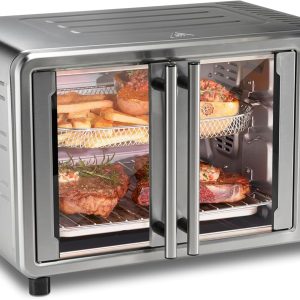 Hamilton Beach Sure Crisp 6-in-1 XL Digital Air Fryer Toaster Oven Combo, With Easy-Access French Doors, Bake, Broil, Toast, Pizza & Reheat Functions, 0.9 cu. ft. Capacity, Stainless Steel (31191)