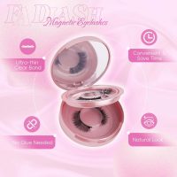 FADLASH Magnetic Eyelashes Natural Look 2 Pairs Fluffy False Eyelashes Reusable Magnetic Lashes Kit with Applicator No Glue Needed Easy to Wear and Remove (604+079) - Image 2