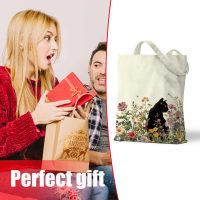 Cat Lovers Gifts Tote Bag Strawberry Beach Shopping Bags Cat Mom Gifts - Image 5