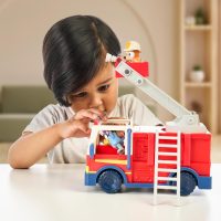 Bluey Firetruck Toy with Firefighter Bingo, Bob Bilby Figures | Extendable Ladder & Hose | Includes Stickers - Perfect for Kids Ages 3+ - Image 7