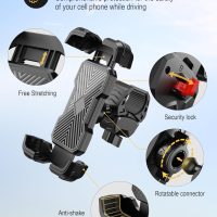 Bike Phone Holder, Universal Motorcycle Phone Holder with 360 Rotate for 4.7-6.8 Inch Smartphones, Compatible with Road Bike MTB Scooter - Image 5