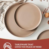 Famiware Milkyway Plates and Bowls Set, 12 Pieces Dinnerware Sets, Dishes Set for 4, Cinnamon Brown - Image 7