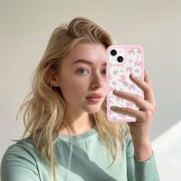 for iPhone 14 Case/iPhone 13 Case for Women Girls, Clear Cute Ribbon Bowknot Pattern Aesthetic Bow Design Transparent Slim Soft TPU Shockproof Protective Phone Case for iPhone 14/13, Rose Bow - Image 5