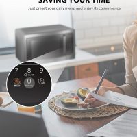 TOSHIBA ML-EM45P(BS) Countertop Microwave Oven with Smart Sensor and Position Memory Turntable, Function, 1.6 Cu.ft 13.6" Removable Black Stainless Steel, 1200W - Image 5