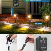 HIBOITEC Low Voltage Landscape Lighting with Transformer Photocell Sensor and Timer Spotlights Kit 52FT ETL Approved Wire Dimmable Waterproof 2700K for House Yard Trees Garden Plants Outdoor 6 Packs - Image 4