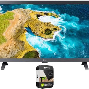 LG 24LQ520S-PU 24 inch Class LED HD Smart TV with webOS Bundle with 1 YR CPS Enhanced Protection Pack