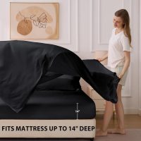 Queen Comforter Set Black - Bed in a Bag Queen Size 7 Pieces, Soft Bedding Set for All Seasons, Premium Queen Comforter Set with Comforter, Sheets, Pillowcases & Shams - Image 7