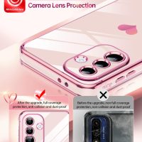 LeYi for Galaxy A36-5G Phone Case: for Samsung A36-5G Case Screen Protector [2 Pcs]+ Full Camera Lens Protection, Love Heart Plating Luxury Shockproof for A 36 5G Case, Pink - Image 2