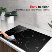 AMZCHEF 30 Inch 10600W Induction Cooktop With 5 BOOST Burners, 9 Levels Electric, Built-in Control by Slide Touchscreen, Child Safety Lock, Independent Timer, No Plug, 240V - Image 9