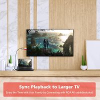 16.9" Portable DVD Player with 14.1" Large HD Screen,High Volume Speaker,4-6 Hours Built-in Rechargeable Battery,Support USB/SD Card/Sync TV and Multiple Disc Formats,Region Free,Remote Control,Black - Image 5