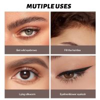2 Pack Eyebrow Pen, Waterproof Microblading Eyebrow Pencil, 4 Tip Precise Eye Brow Makeup Pen for Women to Effortlessly Create Hair Like Natural Brows, Non Dry Out and Last All Day (Dark Brown) - Image 6
