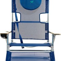 Ostrich 3N1 Lightweight Lawn Beach Reclining Lounge Chair with Footrest, Outdoor Furniture for Patio, Balcony, Backyard, or Porch, Blue - Image 6