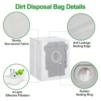 3 Pack Vacuum Bags Compatible with iRobot Roomba i3+, i4+, i5+, i6+, i7+, i8+, j5+, j6+, j7+, j8+, j9+, s9+, Replacement Dirt Disposal Bags for Roomba Clean Base Models, Leak-Proof Design - Image 3