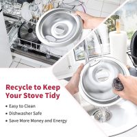 316048413 and 316048414 Stove Burner Drip Pans for Electric Stove Top - Perfectly Fit Frigidaire Kenmore Electric Range -Thickening to Prevent Bending and Rust - Include 2 x 6 in, 2 x 8 in - Image 6