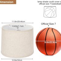 Lampshades Set of 2, Drum Lampshades 11.6" Top x 12.6" Bottom x 9.8" High, Seaside village Medium Lampshades (Spider Fitter), Beige Lampshades Natural Linen Hand Crafted, Easy Assembly Required - Image 2
